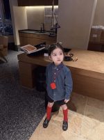 【90-140】カーディガンorデニムシャツorショートパンツ 女の子 韓国風 カジュアル - 画像 (8)