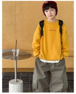 【90-160】トレーナー 男の子 英字プリント 裏起毛 合わせやすい - 画像 (15)