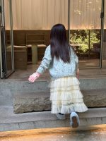 【100-170】カーディガン 女の子 花柄 ニット カジュアル - 画像 (3)