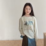 【100-170】長袖Tシャツ 女の子 イヌ プリント カジュアル - 画像 (7)