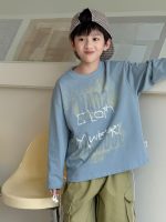 【100-160】長袖Tシャツ 男の子 ダメージ加工 英字プリント ゆったり - 画像 (5)