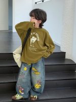【100-150】長袖Tシャツ 男の子 英字プリント カジュアル ゆったり - 画像 (4)
