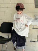 【100-160】長袖Tシャツ 男の子 カジュアル 英字プリント