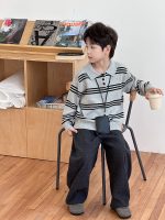 【90-160】ポロニット 男の子 ボーダー柄 韓国風 プレッピー - 画像 (23)