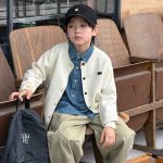 【100-170】カーディガン 男の子 刺繍 プレッピー風 韓国風 カジュアル - 画像 (10)
