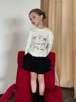 【90-140】長袖Tシャツ 女の子 リボンプリント 着回しやすい - 画像 (13)