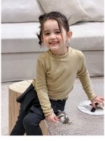【80-140】長袖トップス 女の子 シンプル 無地 合わせやすい - 画像 (6)