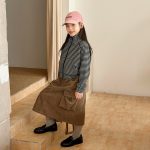 【100-170】アウター 女の子 ボーダー柄 スタンドカラー ファスナー - 画像 (7)