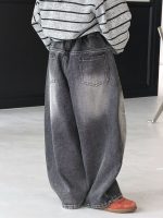 【90-160】パーカーorデニムパンツ 男の子 ボーダー柄 裏起毛 韓国風 カジュアル - 画像 (12)
