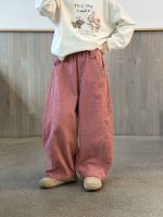 【100-170】パンツ 女の子 コーデュロイ ゆったり 合わせやすい - 画像 (8)