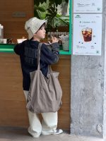 【100-170】長袖Tシャツ 男の子 ボーダー袖 レイヤード風 英字プリント - 画像 (15)