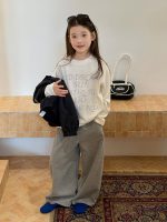 【100-170】長袖Tシャツ 女の子 プリント 英字 レトロ - 画像 (3)