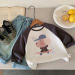 【90-140】長袖Tシャツ 男の子 ラグラン 配色 ゆったり - 画像 (9)