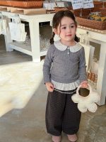 【80-140】トップスorパンツ 女の子 レース ニット おしゃれ - 画像 (6)
