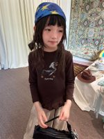 【100-160】長袖Tシャツ 女の子 韓国風 フリル付き 合わせやすい - 画像 (4)