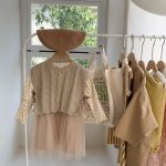 【80-140】ニットベスト 女の子 フリル ナチュラル - 画像 (7)