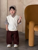 【73-110】ベスト Tシャツ ストライブ カジュアル 男の子 - 画像 (2)