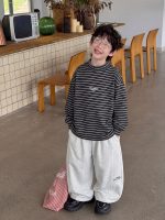 【90-160】Tシャツ ストライブ ラウンドネック 長袖 男の子 - 画像 (4)