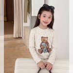 【100-170】トップス 女の子 ドット柄 カートゥーン ストレッチで快適 - 画像 (7)
