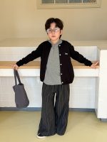 【100-170】ニットカーディガン 男女兼用 刺繍 ふんわり カジュアル - 画像 (15)