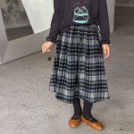 【100-170】長袖Tシャツorスカート 女の子 チェック柄 レトロ - 画像 (7)