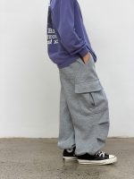 【100-170】スウェットパンツ 男の子 ゆったり 韓国風 ポケット付き ストレート - 画像 (5)