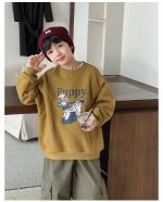 【90-160】トレーナー 男の子 カートゥーンプリント 裏起毛 あったか - 画像 (14)