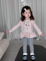 【73-100】パーカー レギンス 裾付き プリント 長袖 女の子 - 画像 (5)