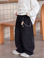 【90-160】アウター Tシャツ ズボン 長袖 プリント チェーン付き カジュアル 男の子 - 画像 (2)