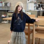 【100-170】トレーナーorスカート女の子 プリント カジュアル - 画像 (5)