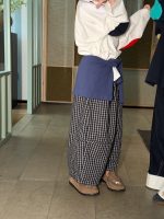 【100-160】バルーンパンツ 女の子 チェック柄 韓国風 ゆったり カジュアル - 画像 (4)