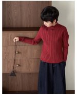 【90-160】ニットトップス 男の子 リブ編み 韓国風 あったか インナー - 画像 (26)