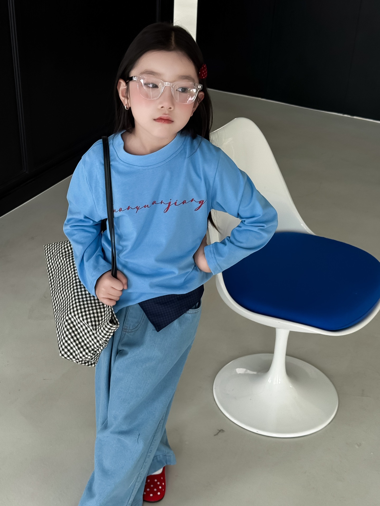 O1CN01EEt8P331dOL2vHAN_987205865-0-cib.jpg 【100-150】長袖Tシャツ 女の子 コットン 英字プリント シンプル - 画像 (1)
