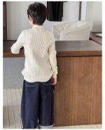 【90-160】ニットトップス 男の子 リブ編み 韓国風 あったか インナー - 画像 (33)