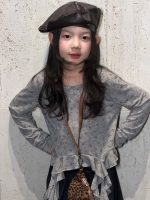 【100-160】長袖Tシャツ 女の子 おしゃれ 花柄 フリンジデザイン - 画像 (11)