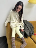 【100-150】長袖Tシャツ 女の子 刺繍 韓国風 ベーシック カジュアル - 画像 (31)