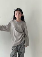 【100-150】長袖Tシャツ 女の子 刺繍 韓国風 ベーシック カジュアル - 画像 (22)