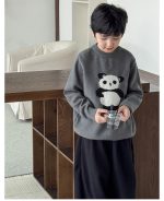 【90-160】ニットセーター 男の子 動物柄 厚手 あったか カジュアル - 画像 (14)