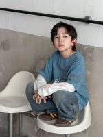 【100-170】長袖Tシャツ 男の子 コットン 英字プリント レイヤード風 - 画像 (14)