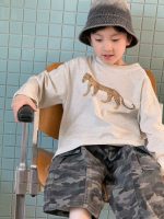 【100-160】長袖Tシャツ 男の子 ヒョウプリント ベーシック - 画像 (5)