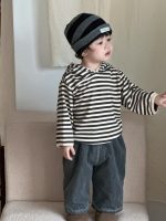 【73-110】アウター パーカー フード付き ストライブ 厚手 秋冬 男の子 - 画像 (3)