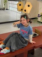 【100-160】長袖Tシャツ 女の子 韓国風 レイヤード風 プリント - 画像 (4)