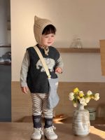 【73-110】ベスト Tシャツ レギンス ニット ストライブ 男の子 - 画像 (4)