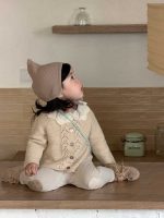 【73-110】カーディガン トップス レギンス ニット 折り襟 女の子 - 画像 (4)