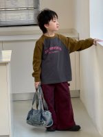 【90-150】長袖Tシャツ 男の子 配色 ストリート レタリングプリント - 画像 (6)