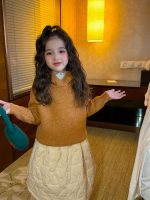 【90-140】フード付きニットorスカート 女の子 韓国風 ガーリー - 画像 (6)