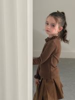 【90-140】長袖 インナー 女の子 フリルカラー やわらか素材 - 画像 (5)