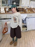 【100-170】パンツ 女の子 無地 レトロ ワイドパンツ - 画像 (6)