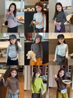 【100-170】インナーシャツ 女の子 ハーフタートルネック ストレッチで快適