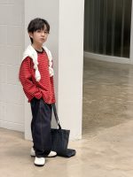 【100-170】長袖Tシャツ 男の子 ボーダー柄 配色 カジュアル 着回しやすい - 画像 (7)